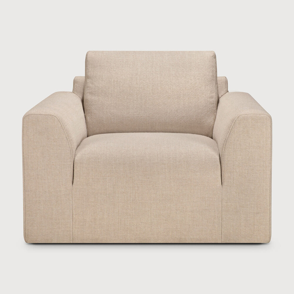 Ethnicraft Ease Lounge Chair with FSC-certified solid wood frame, Belgian design