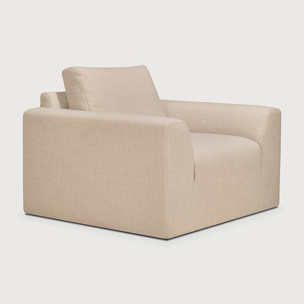 Ethnicraft Ease Lounge Chair with FSC-certified solid wood frame, Belgian design
