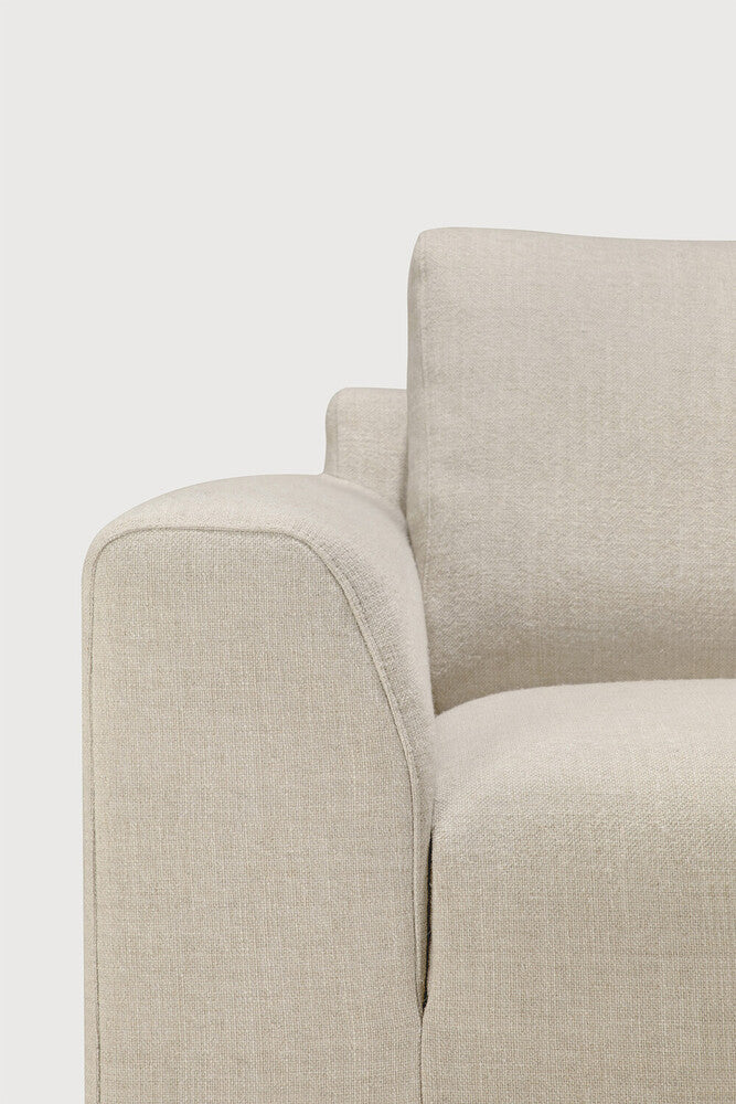 Detail of Ethnicraft Ease Sofa showing the Leche fabric weave