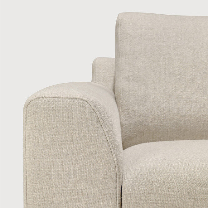 Detail of Ethnicraft Ease Sofa showing the Leche fabric weave