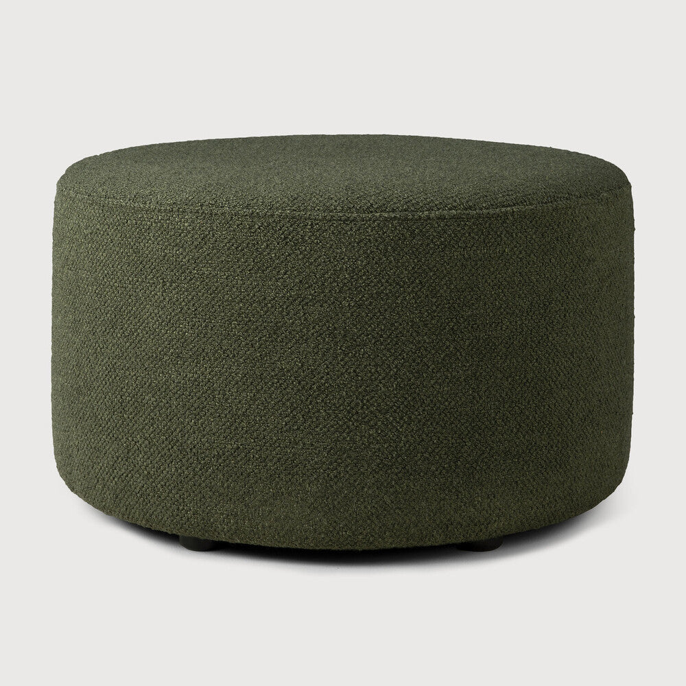 Ethnicraft Barrow Pouf with FSC-certified solid wood frame, Belgian design