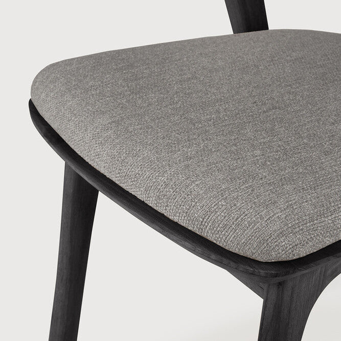 Detail of Ethnicraft Bok Outdoor Dining Chair in Teak with Mocha cushion