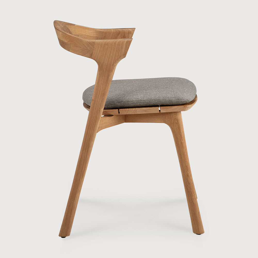 Ethnicraft Bok Outdoor Dining Chair in Teak with Mocha cushion