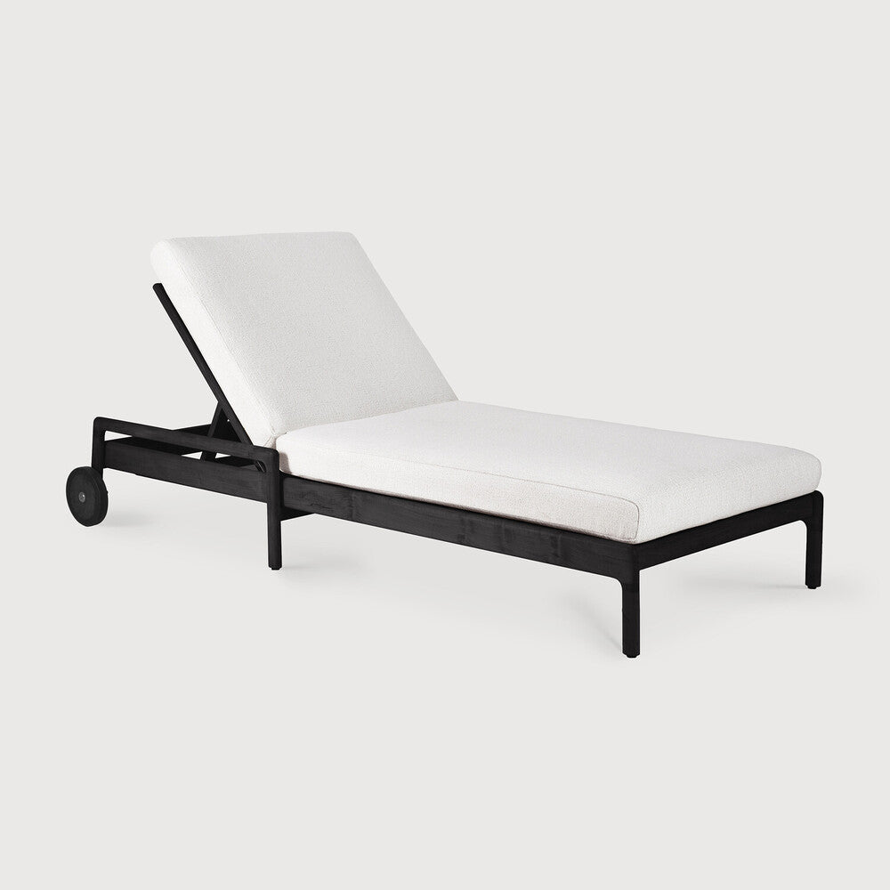 Ethnicraft Jack Outdoor Adjustable Lounger in teak, FSC-certified solid teak