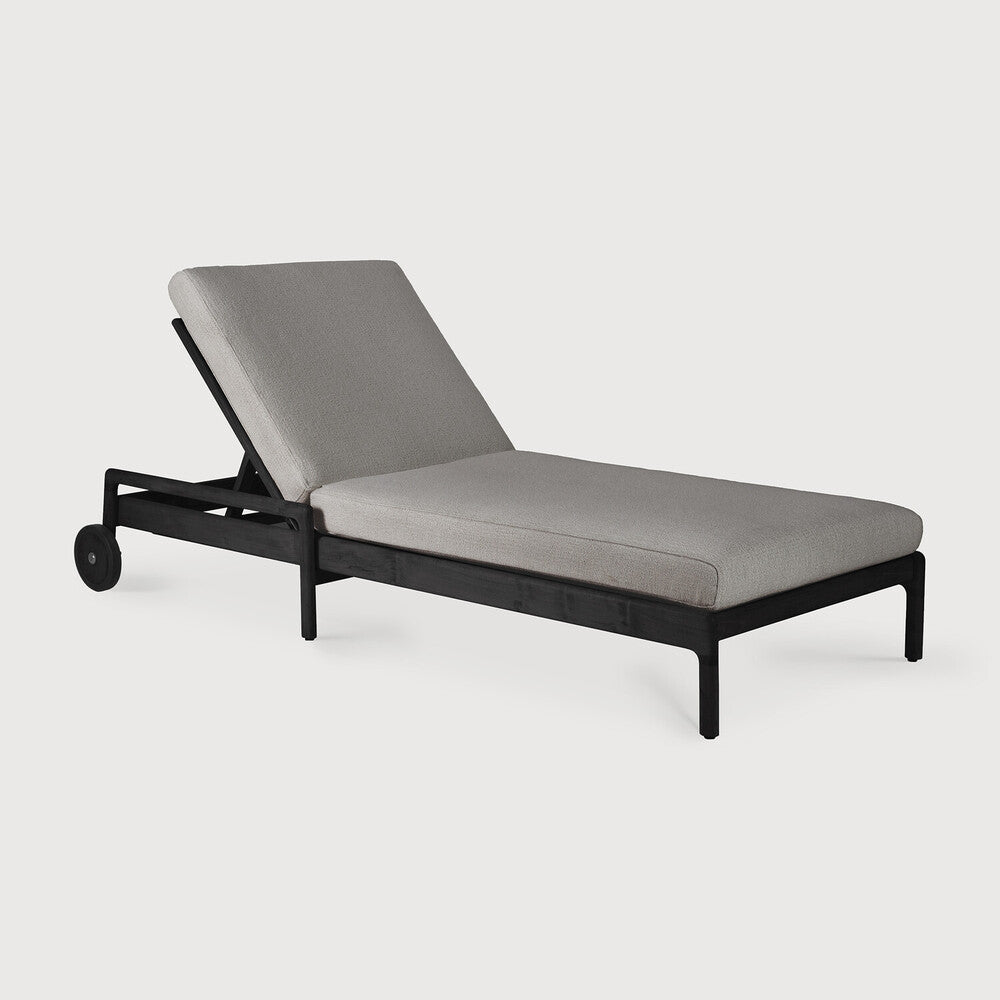 Ethnicraft Jack Outdoor Adjustable Lounger in teak, FSC-certified solid teak