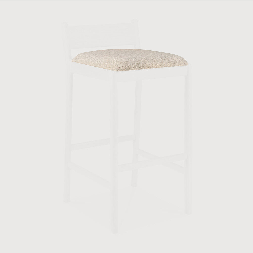 Ethnicraft Jack Outdoor Bar Stool Cushion, woven outdoor textile by Belgian brand Ethnicraft