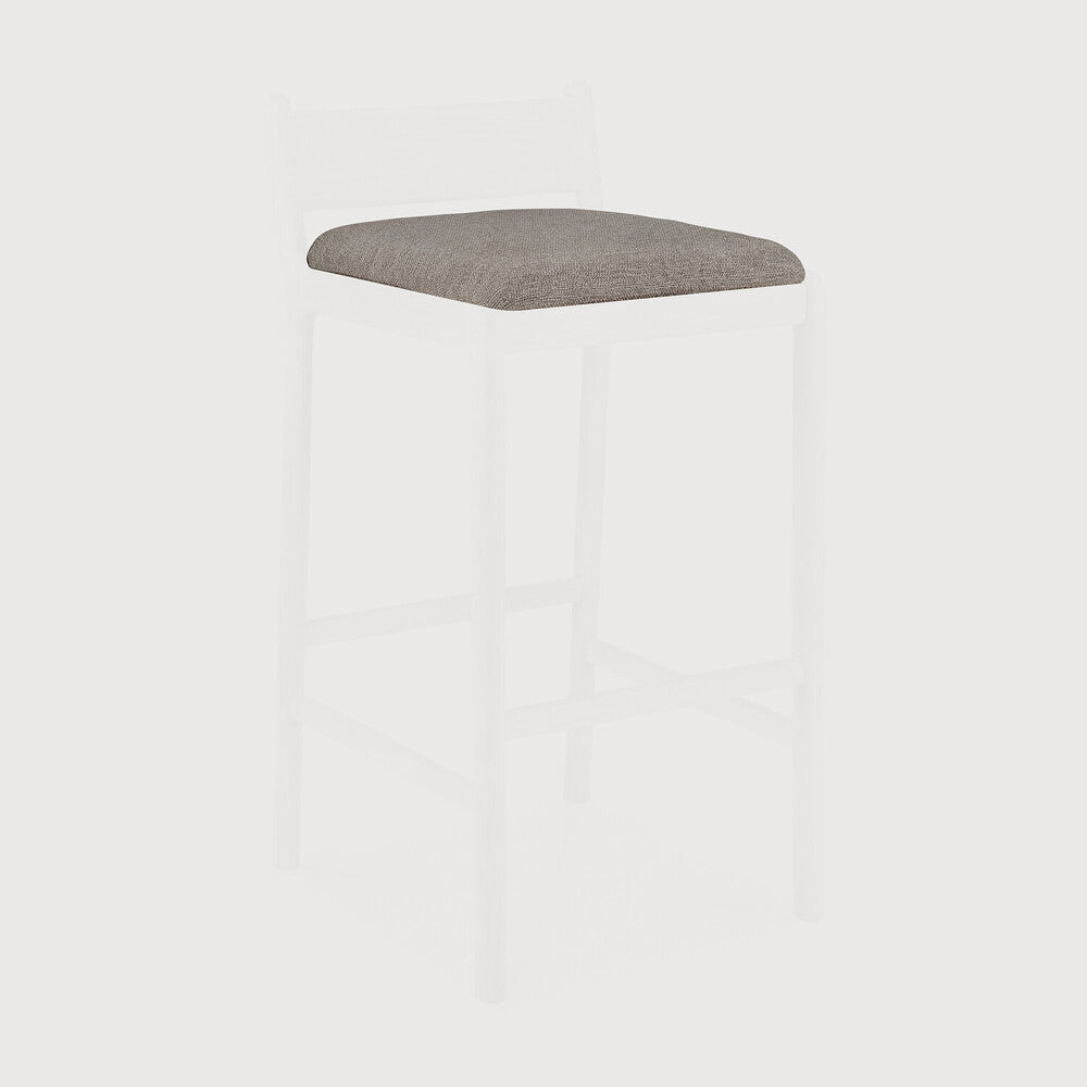 Ethnicraft Jack Outdoor Bar Stool Cushion, woven outdoor textile by Belgian brand Ethnicraft