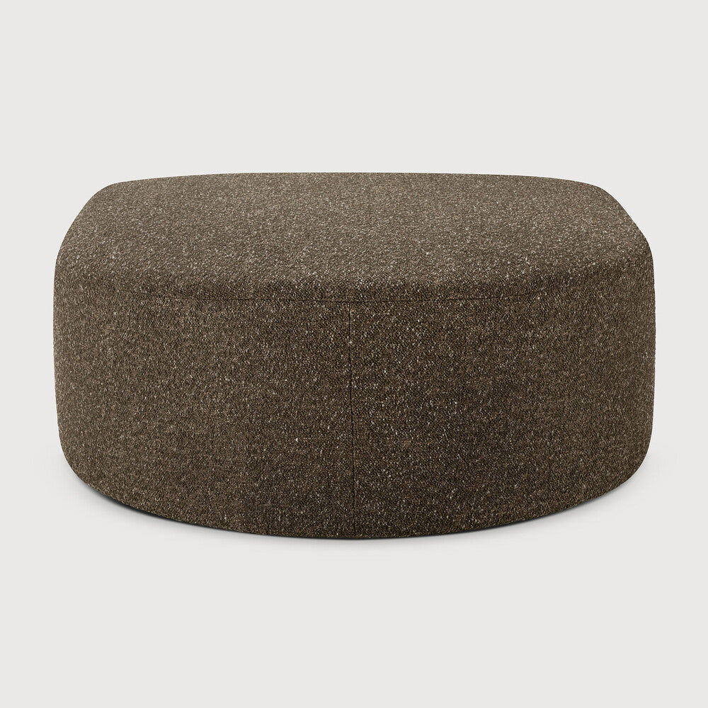 Ethnicraft Bulky Semi-Circle Footstool with FSC-certified solid wood frame, Belgian design