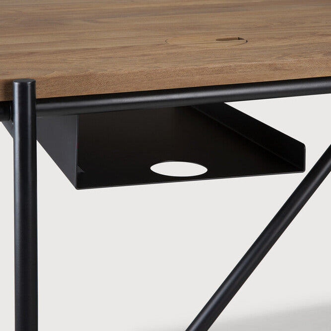 Ethnicraft Metal Cable Tray, FSC-certified solid wood furniture by Belgian brand