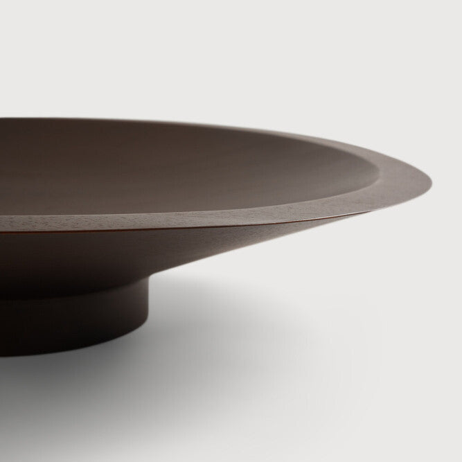 Ethnicraft Satellite Bowl in mahogany, FSC-certified solid mahogany with varnished finish