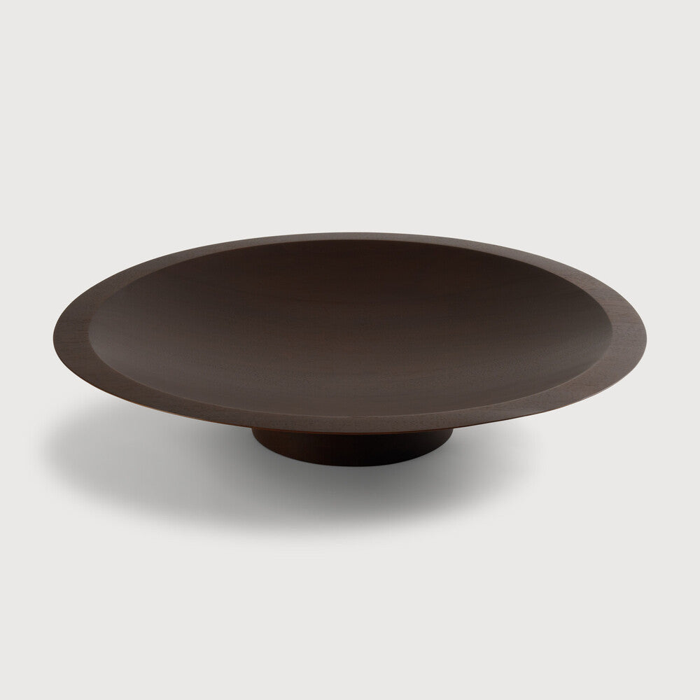 Ethnicraft Satellite Bowl in mahogany, FSC-certified solid mahogany with varnished finish
