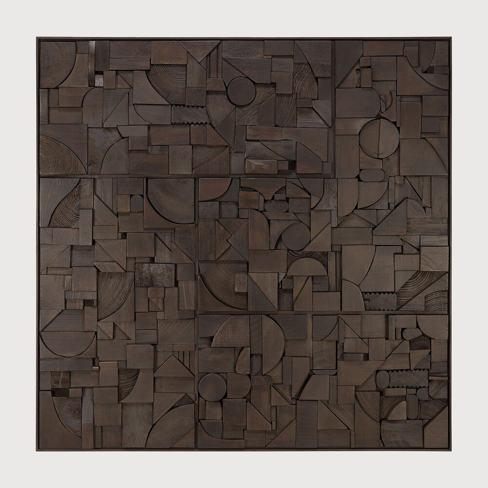 Ethnicraft Bricks Wall Art, FSC-certified solid wood furniture by Belgian brand