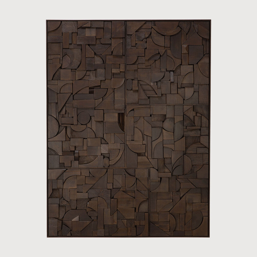 Ethnicraft Bricks Wall Art, FSC-certified solid wood furniture by Belgian brand