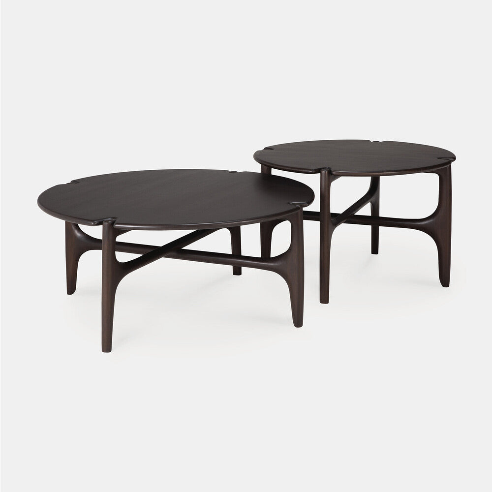 Ethnicraft Pi Coffee Table in mahogany, FSC-certified solid mahogany with varnished finish