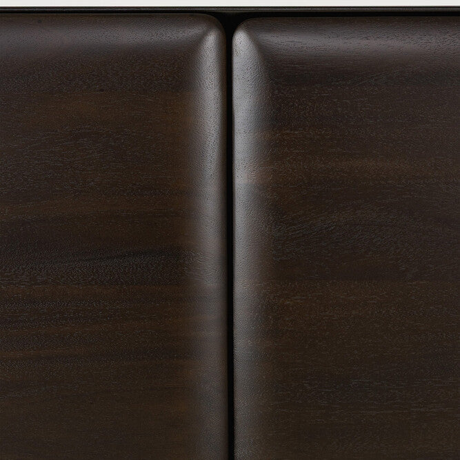 Detail of Ethnicraft PI Light Hanging Sideboard showing the push-to-open door