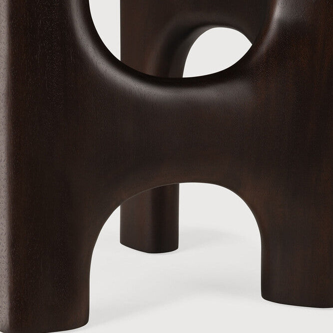 Ethnicraft Flow Side Table in mahogany, FSC-certified solid mahogany