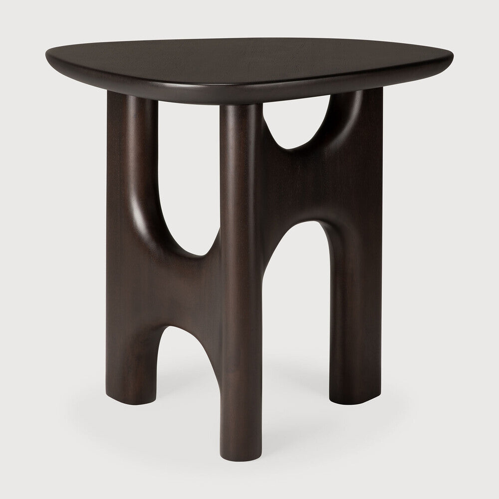 Ethnicraft Flow Side Table in mahogany, FSC-certified solid mahogany