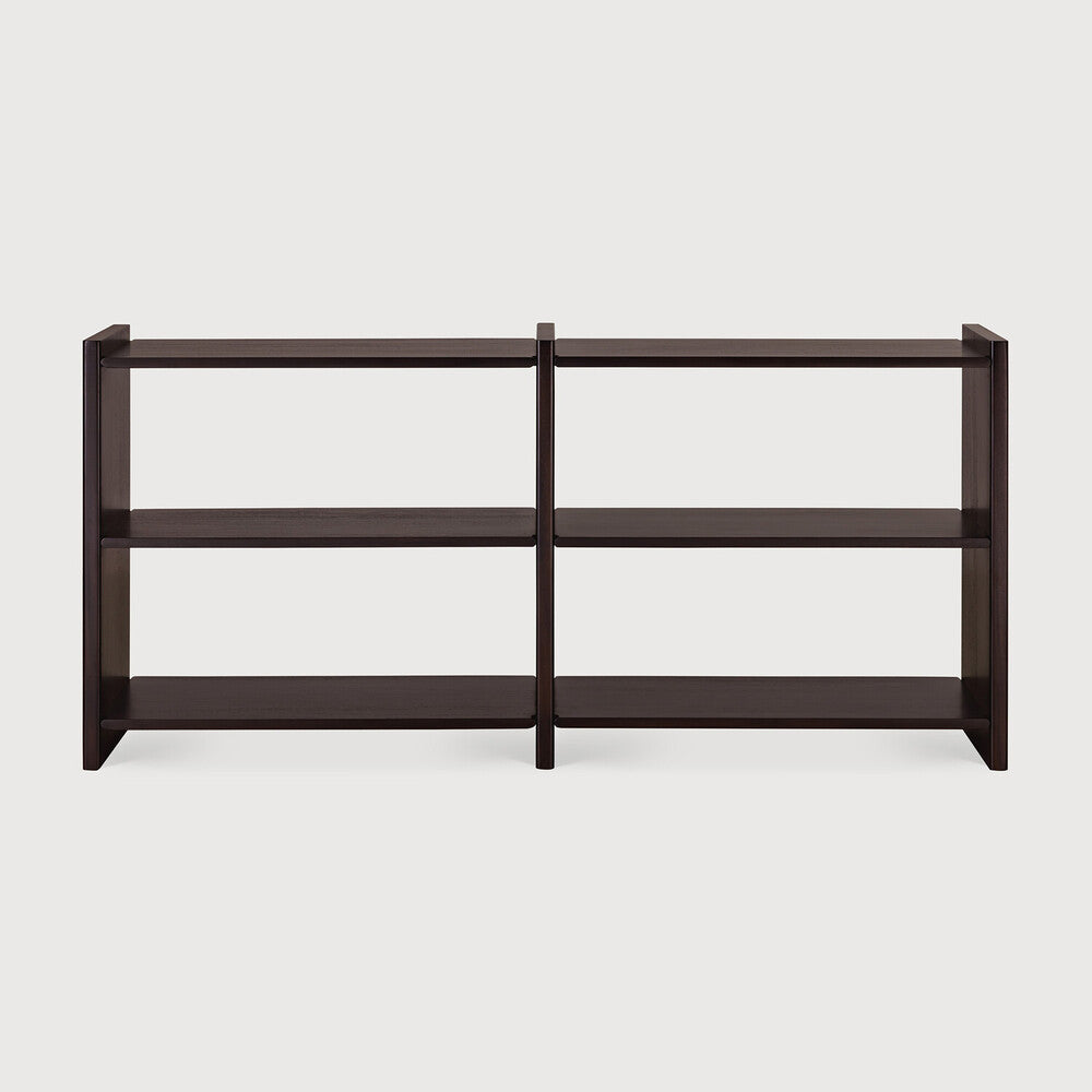 Ethnicraft Mortise Rack 69 in in Rose Brown, solid mahogany