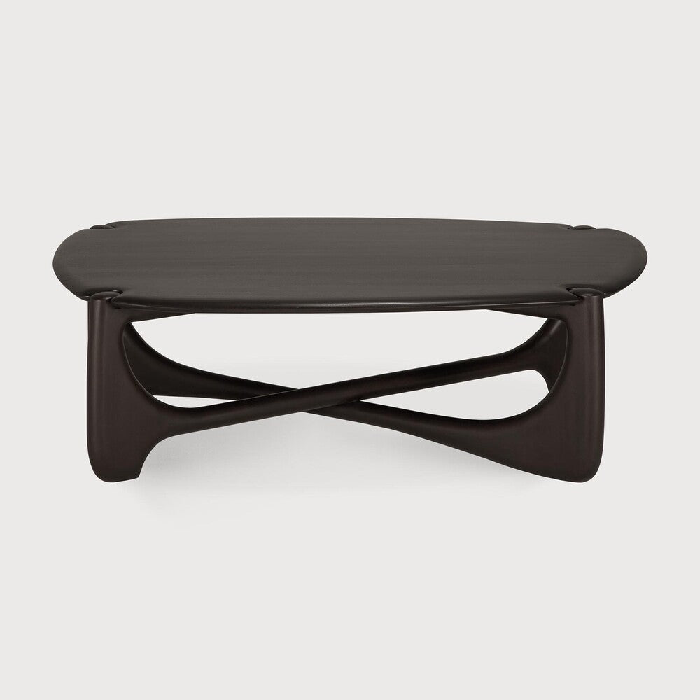 Ethnicraft Pi Coffee Table in mahogany, FSC-certified solid mahogany with varnished finish