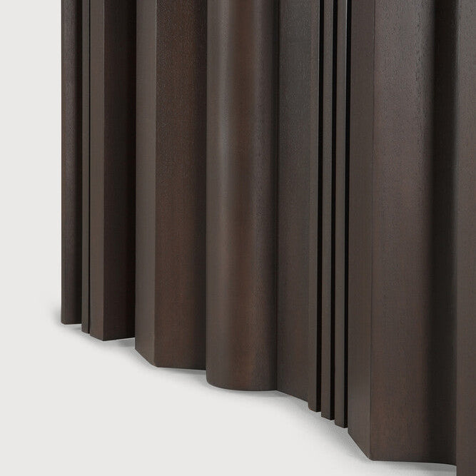Ethnicraft Sequence Dining Table in mahogany styled in a dining room