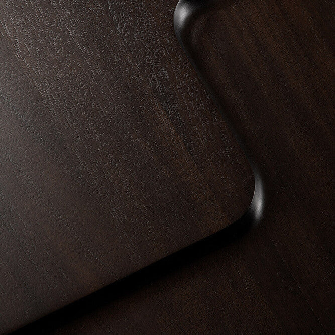 Ethnicraft Brutalist Side Table in mahogany, FSC-certified solid mahogany with varnished finish