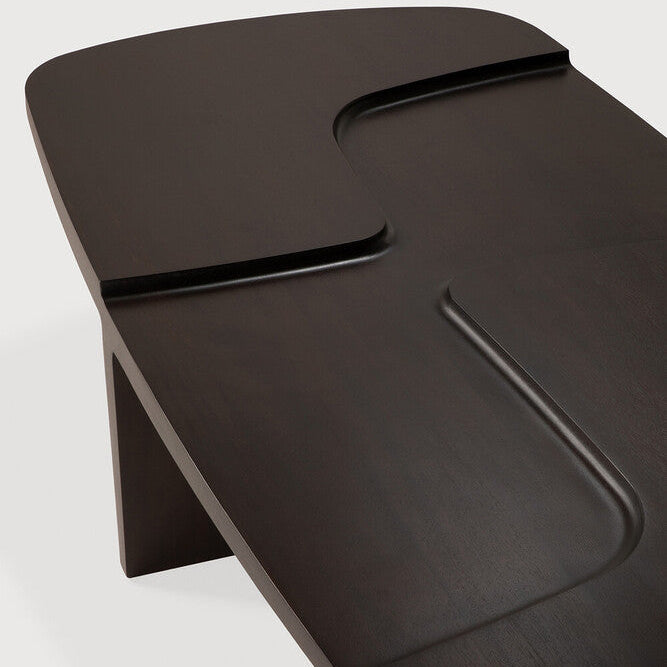 Ethnicraft Brutalist Coffee Table in mahogany, FSC-certified solid mahogany with varnished finish