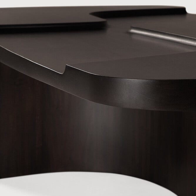Ethnicraft Brutalist Coffee Table in mahogany, FSC-certified solid mahogany with varnished finish