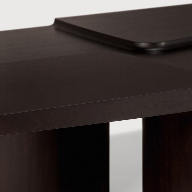 Ethnicraft Brutalist Coffee Table in mahogany, FSC-certified solid mahogany with varnished finish