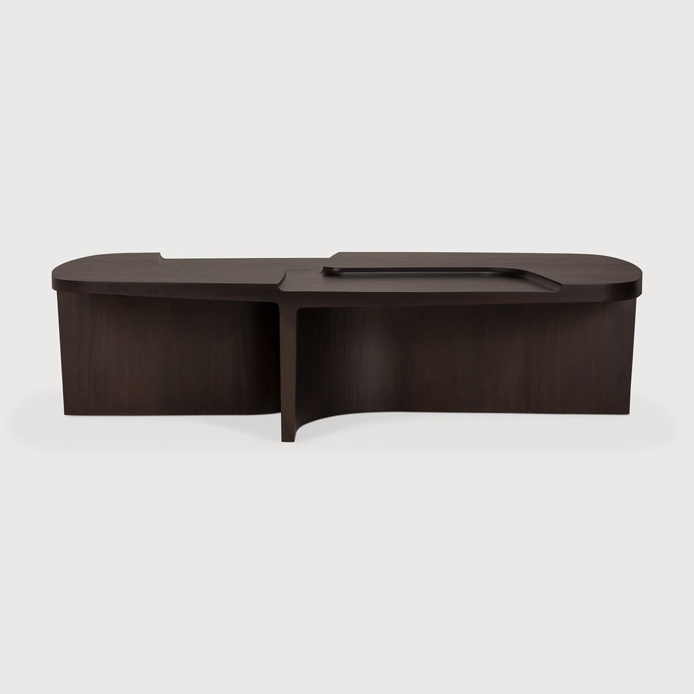 Ethnicraft Brutalist Coffee Table in mahogany, FSC-certified solid mahogany with varnished finish