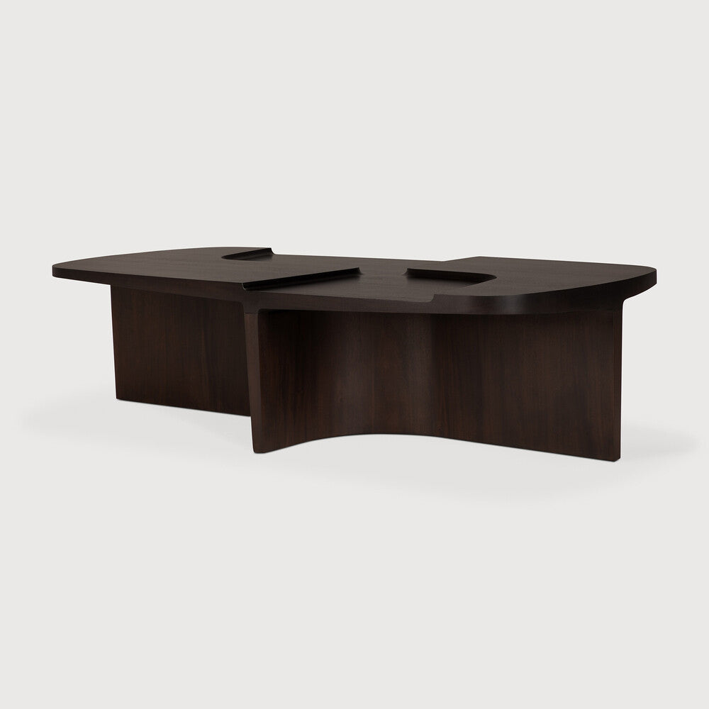 Ethnicraft Brutalist Coffee Table in mahogany, FSC-certified solid mahogany with varnished finish