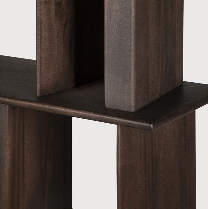 Ethnicraft Block Rack in mahogany, FSC-certified solid mahogany with varnished finish