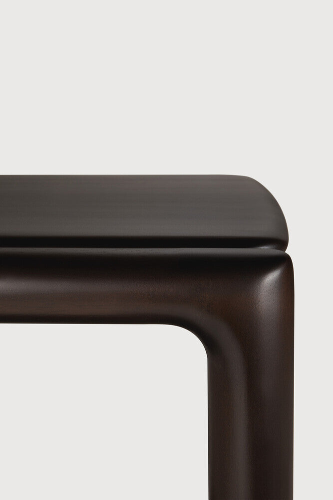 Detail of Ethnicraft Eda Side Table showing the lower shelf