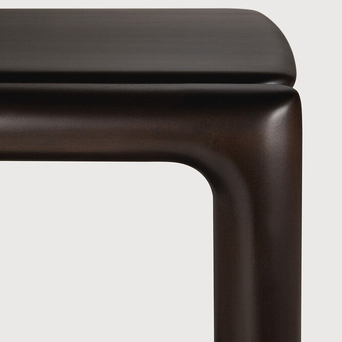 Detail of Ethnicraft Eda Side Table showing the lower shelf