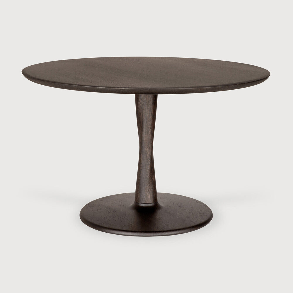 Ethnicraft Torsion Lounge Table in oak styled in a dining room