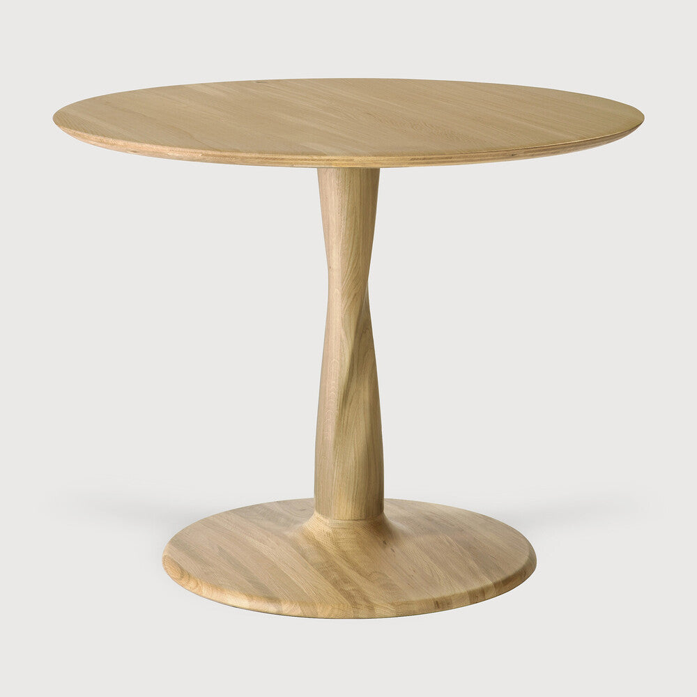 Ethnicraft Torsion Square Dining Table in oak styled in a dining room
