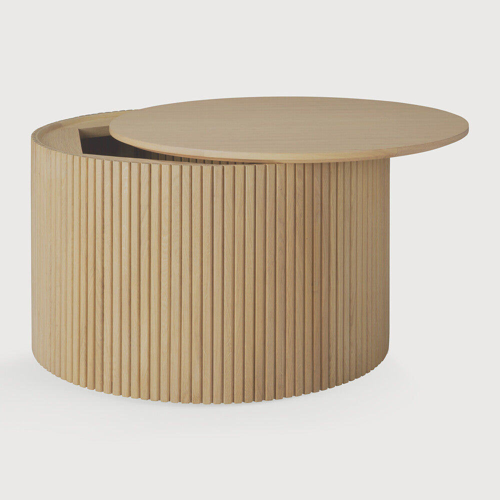 Ethnicraft Roller Max Coffee Table in oak, FSC-certified solid oak
