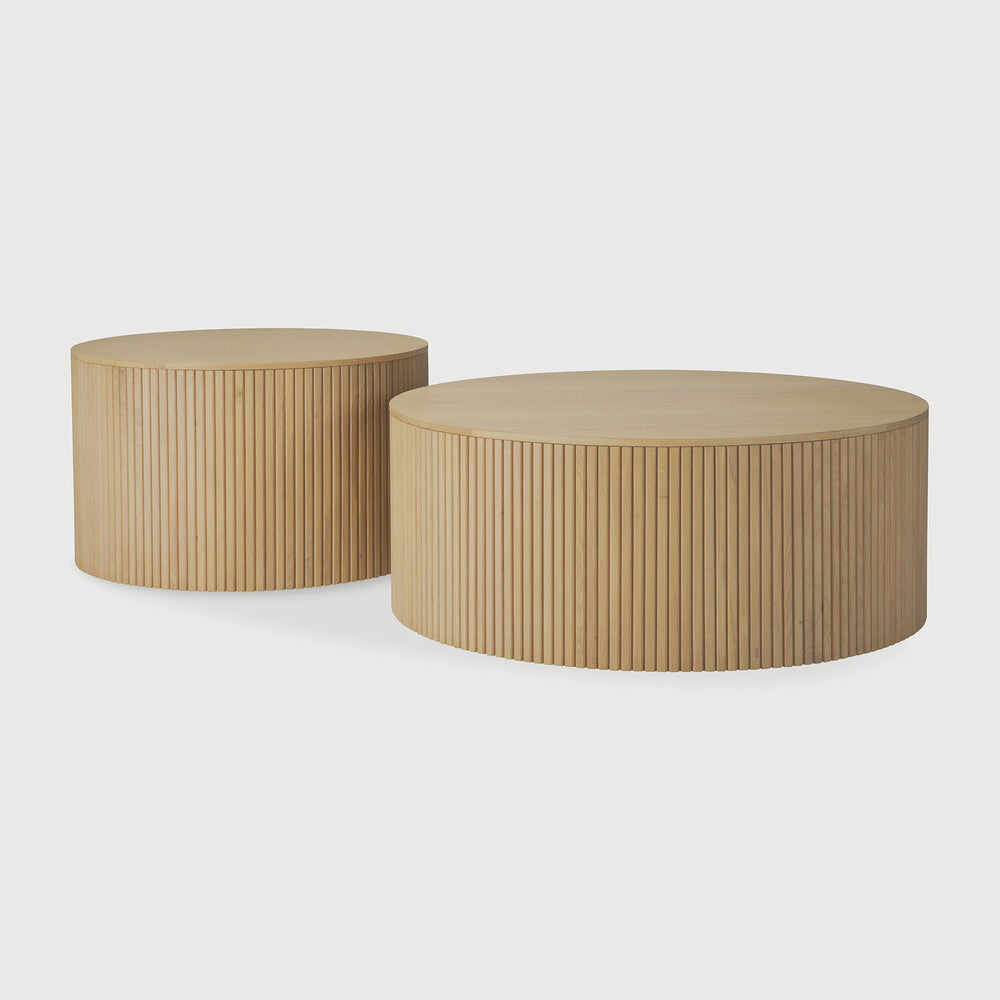 Ethnicraft Roller Max Coffee Table in oak, FSC-certified solid oak