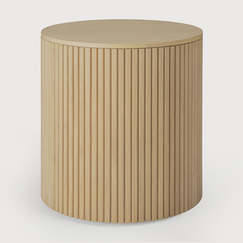 Ethnicraft Roller Max Side Table in oak, FSC-certified solid oak