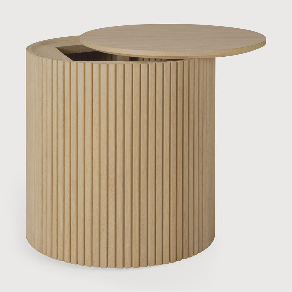 Ethnicraft Roller Max Side Table in oak, FSC-certified solid oak