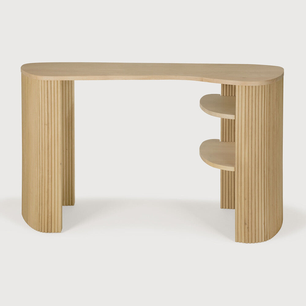 Ethnicraft Roller Max Desk in oak, FSC-certified solid oak with varnished finish
