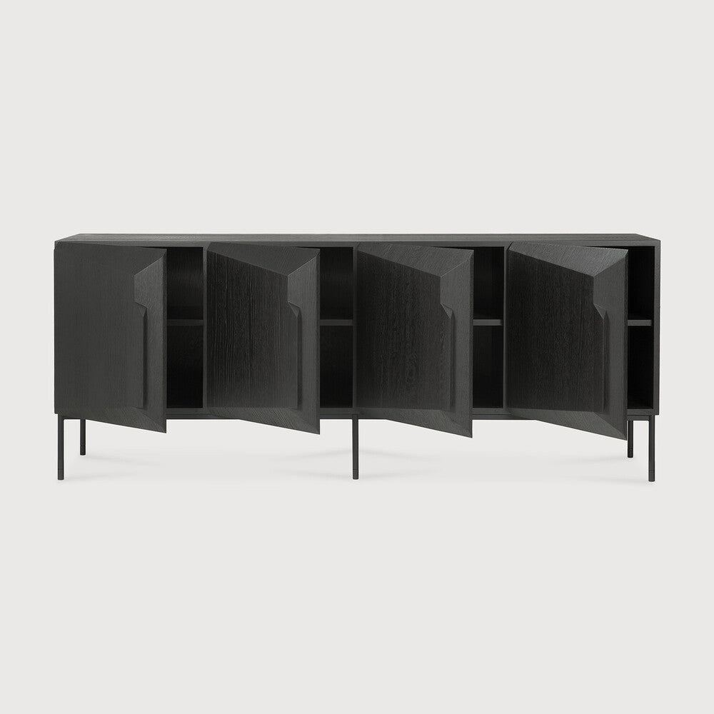 Ethnicraft Stairs Sideboard, FSC-certified solid wood furniture by Belgian brand