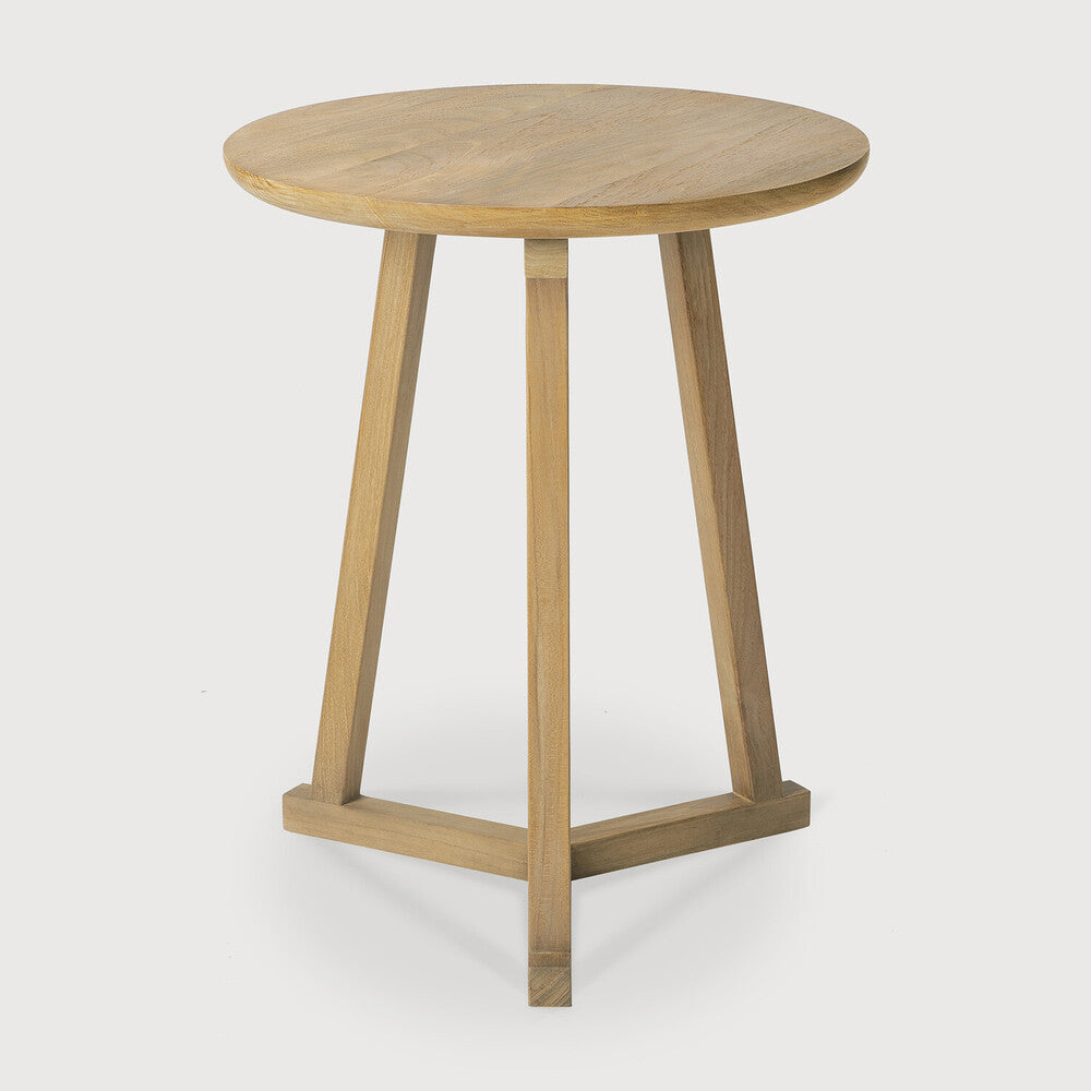 Ethnicraft Tripod Side Table in oak, FSC-certified solid oak