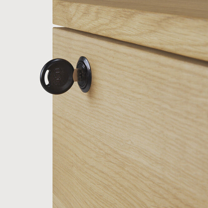 Ethnicraft Billy Drawer Unit in oak, FSC-certified solid oak with oiled finish