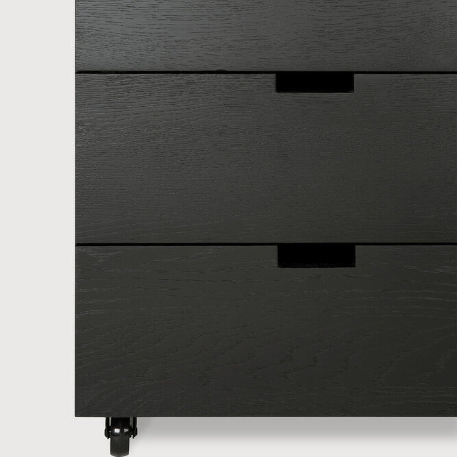 Ethnicraft Billy Drawer Unit in oak, FSC-certified solid oak with varnished finish