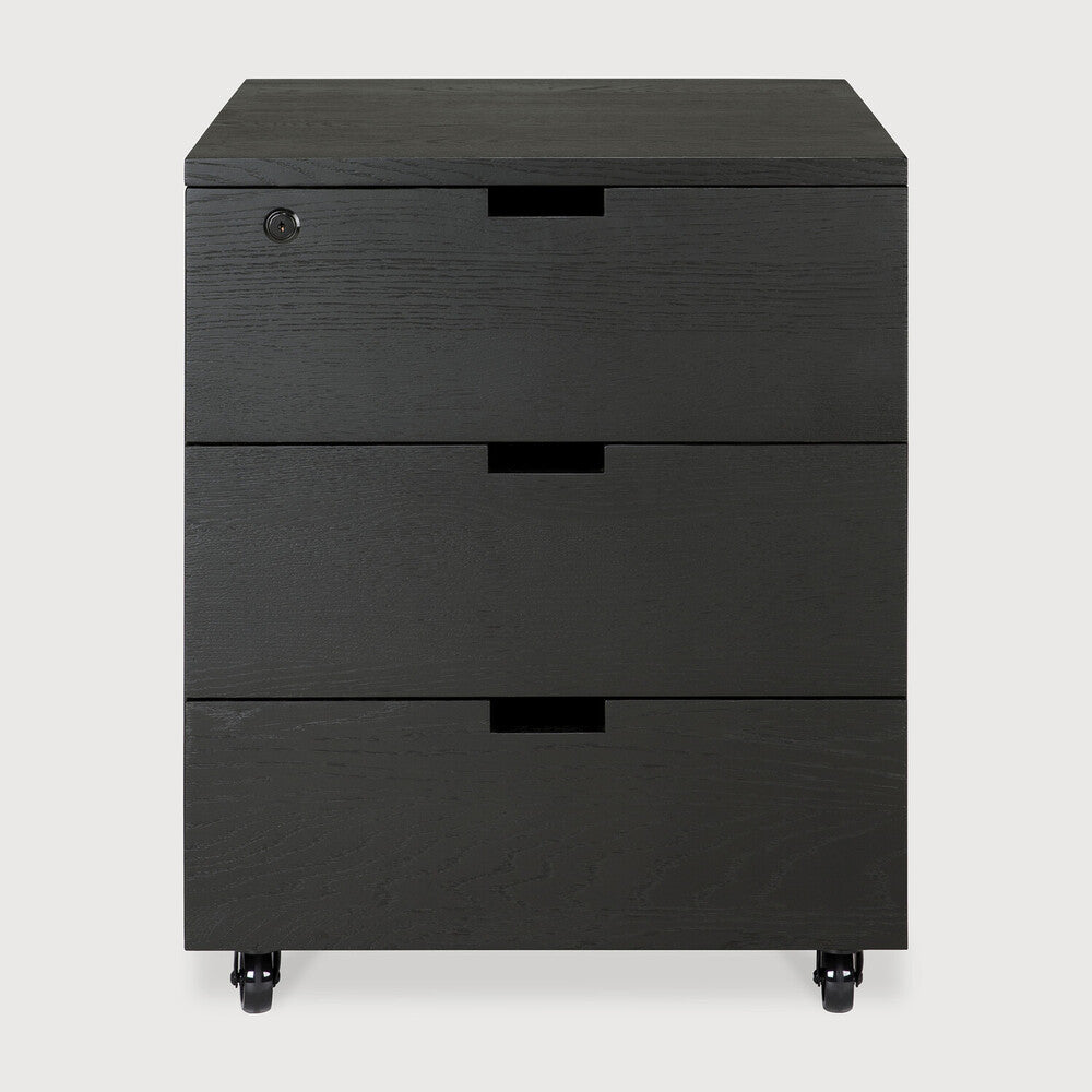 Ethnicraft Billy Drawer Unit in oak, FSC-certified solid oak with varnished finish