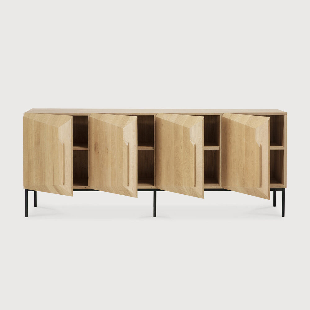 Ethnicraft Stairs Sideboard, FSC-certified solid wood furniture by Belgian brand