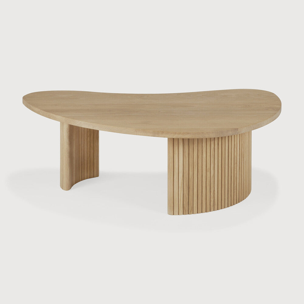 Ethnicraft Boomerang Coffee Table in oak, FSC-certified solid oak