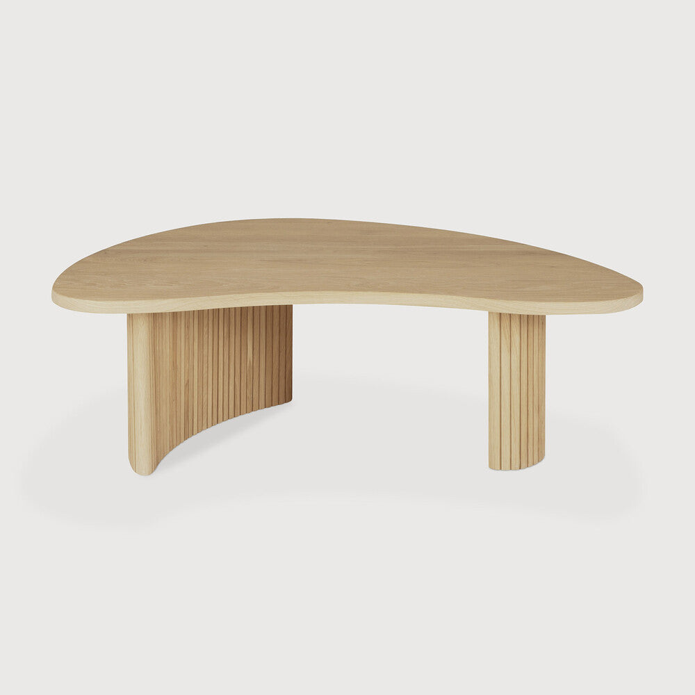 Ethnicraft Boomerang Coffee Table in oak, FSC-certified solid oak
