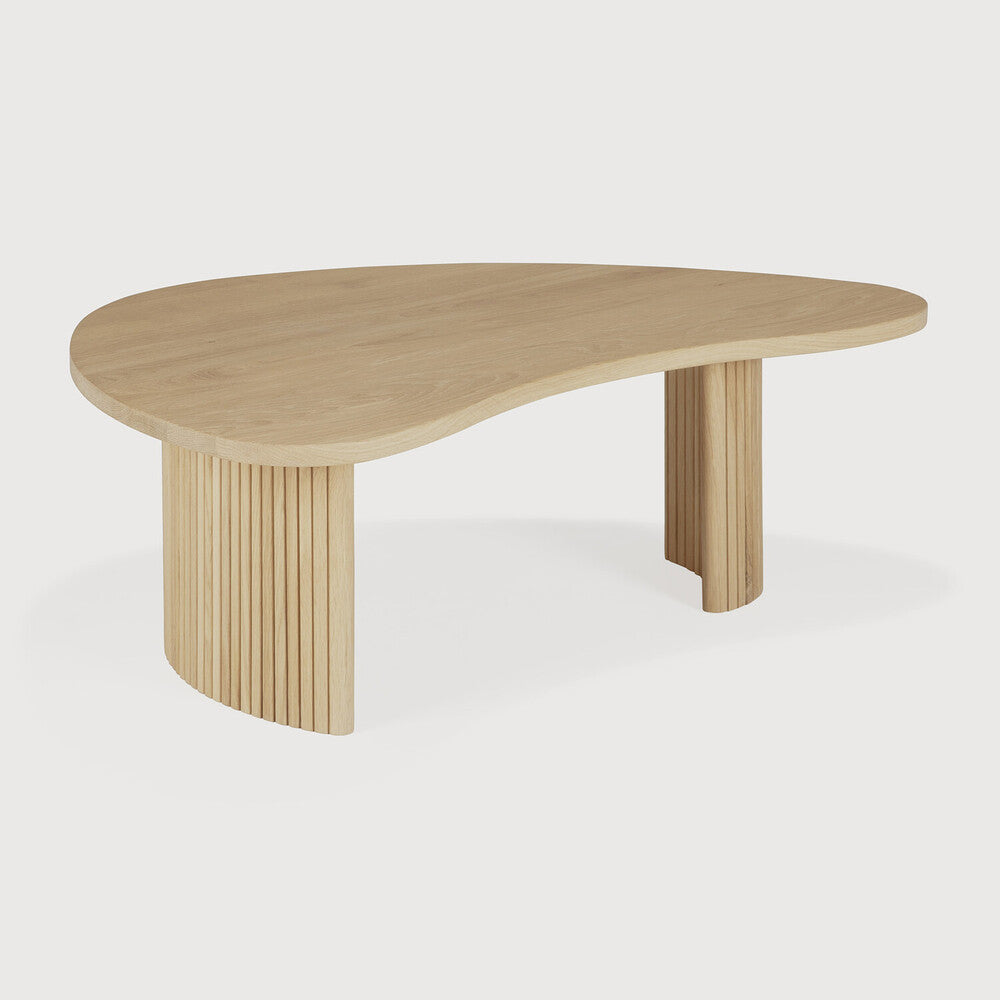 Ethnicraft Boomerang Coffee Table in oak, FSC-certified solid oak