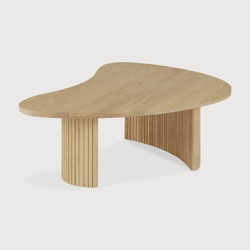 Ethnicraft Boomerang Coffee Table in oak, FSC-certified solid oak